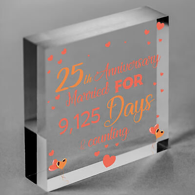 25th Wedding Anniversary Gifts Silver Twenty Five Years Gift For Husband Wife