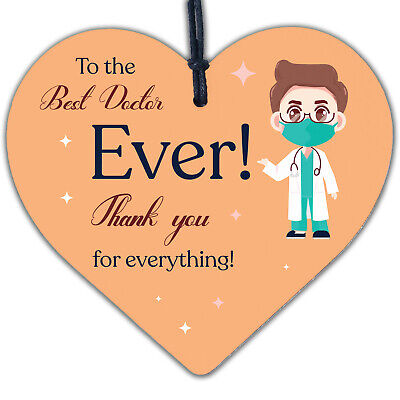 Thank You Gift For Doctor Wood Heart Gift For Him or Her Volunteer Gift Keepsake