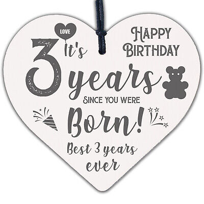 3rd Birthday Girl Boy Three Today 3rd Birthday Decoration 3rd Birthday Card Sign