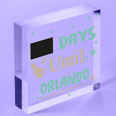 Chalkboard Holiday Countdown To ORLANDO America USA Novelty Gifts For Friend