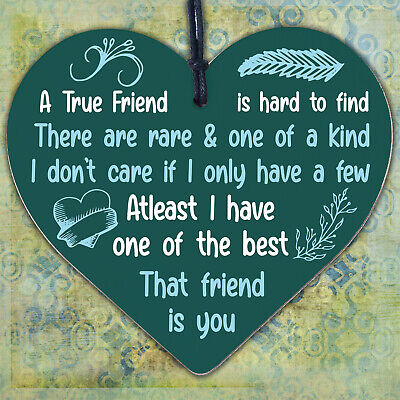 True Friend Friendship Gift For Women Heart Best Friend Gift Thank You Plaque