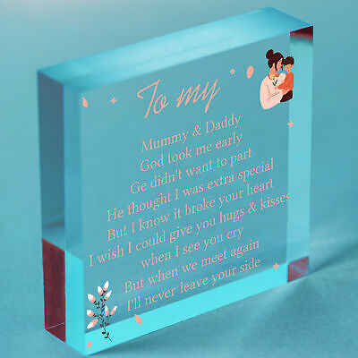 Baby Memorial Gifts Card Wooden Heart Lost Baby Memorial Daughter Son Plaques