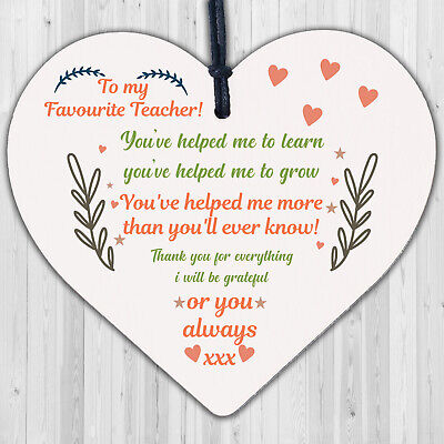 Teacher Gifts Poem Special Thank You Gift For Nursery Teacher Assistant Heart