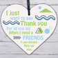 Best Friend Friendship Thank You Love Gifts Wooden Hanging Heart Sign Plaque