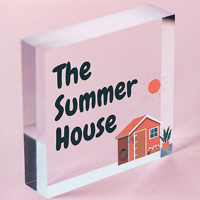 The Summer House Plaque Garden Shed Hanging Wall Door Decor Sign Gifts For Her