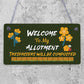 Welcome To My Allotment Garden Sign Outdoor Plaque Gift Dad Grandad Grandma