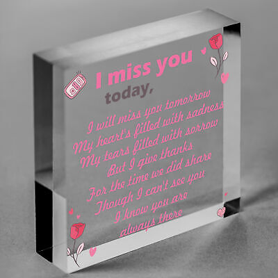 Miss You Memorial Bereavement Gifts For Mum Dad Nan Grandad Love Hanging Plaque