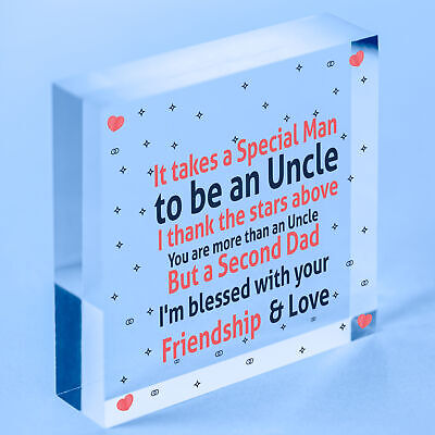 THANK YOU Uncle Gifts For Uncles Birthday Wooden Heart Uncle Christmas Gift Sign