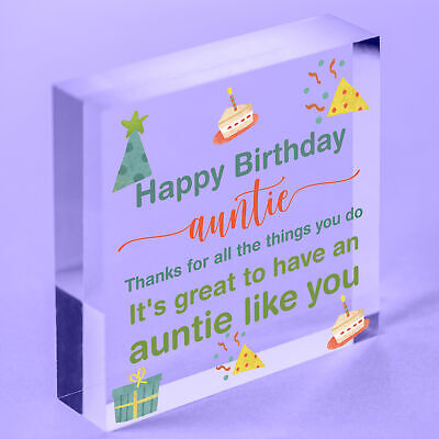 Auntie Gifts For Birthday Shabby Chic Wood Heart Best FRIEND Keepsake Thank You