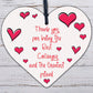 Thank You Wood Heart Plaque Friendship Gift For Colleague Friend New Job Present