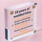 10th Wedding Anniversary Card Gift For Husband Wife Ten Year Anniversary Gift