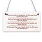 Robin Redbreast Memorial Bereavement Family Love Hanging Plaque Grave Gift Sign