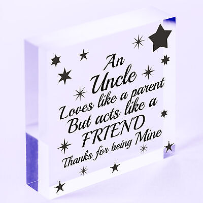 Uncle Friendship Gifts Brother Wooden Heart Sign Birthday Christmas Gift Present