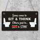 Come To Sit Funny BATHROOM Signs Chic Door Plaque for Toilet Bathroom The Loo