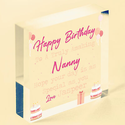 Special Happy Birthday Nan Gifts Engraved Heart Nan Gift From Grandchildren