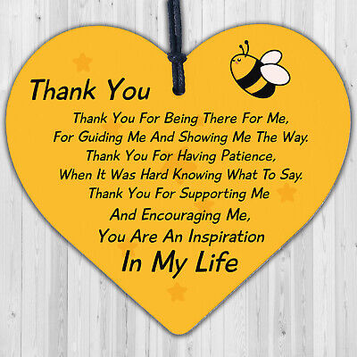 Thank You For Being There For Me Wooden Hanging Heart Love Friendship Plaque