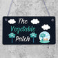 The Vegetable Patch Hanging Sign Garden Sign Summer House Plaque Shed Sign