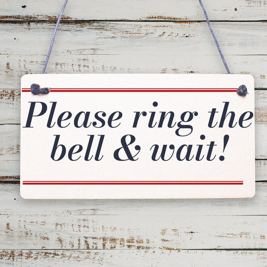 PLEASE RING THE BELL House Door Hanging Plaque Garden Home Decor Sign Notice