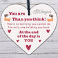 You Are Strong Motivational Quote Wooden Heart Sign Plaque Friendship Gifts