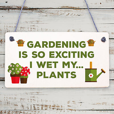 Funny Garden Plaque Gardening Gifts Hanging Garden Shed Signs Novelty Decor