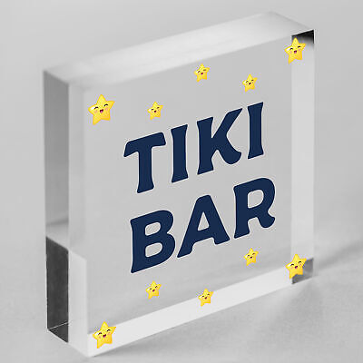 Tiki Bar Accessories Home Bar Decor Novelty Hanging Sign Man Cave Kitchen Gifts