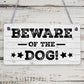 Beware Of The Dog Novelty Wooden Hanging Shabby Chic Plaque Dog Owner Sign Gift