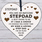 Step Dad Fathers Day Gifts for Best Step Dad Wooden Heart Gift For Him Stepdad