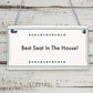 Funny Best Seat In The House Toilet Bathroom Loo Sign Hanging Wall Door Plaque