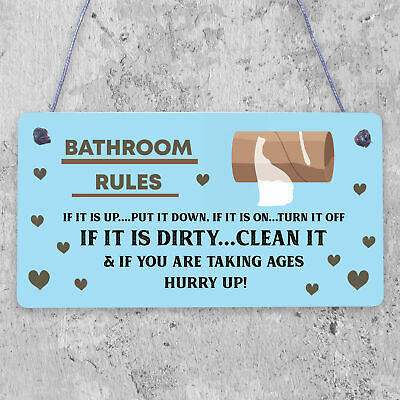 Nautical Bathroom Sign Funny Quirky Toilet Loo Door Wall Shabby Chic Plaque Gift