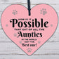 Auntie Gifts For Birthday Mothers Day Engraved Heart Thank You Gift For Her