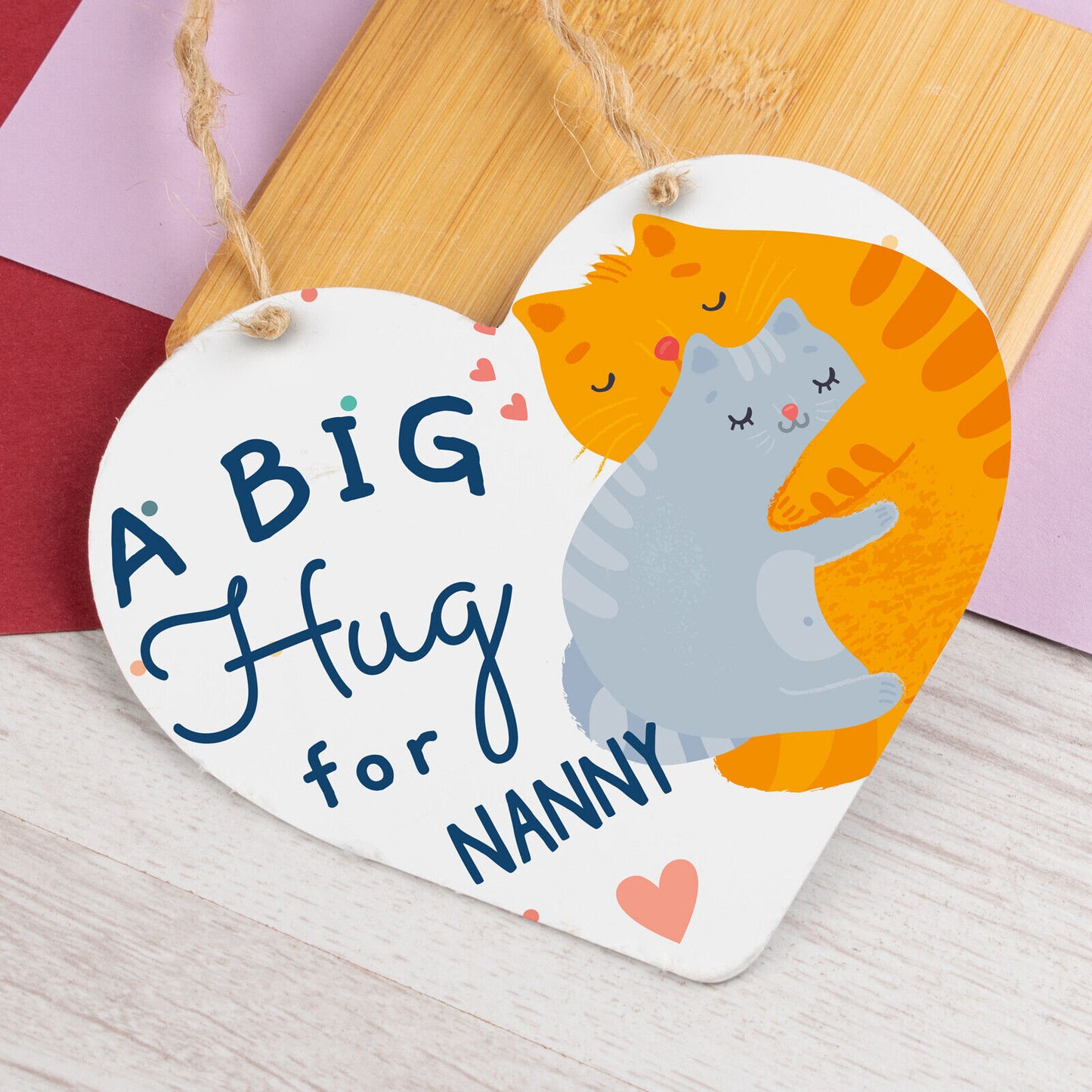 Big Hug For Nanny Heart Hanging Sign Christmas Decoration Friend Gift BFF