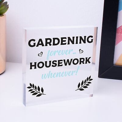 Gardening Forever SummerHouse Sign Garden Shed Mum Nan Beautiful Home Gift