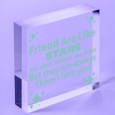 Best Friends Are Like Stars Friendship Sign Hanging Plaque Gift For Her ThankYou