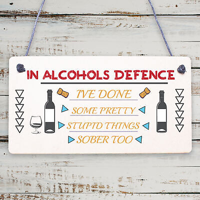 Stupid Things Sober Too Novelty Hanging Plaque Sign Alcohol Joke Friendship Gift