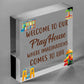 Welcome To Our Playhouse Sign Garden PLAYROOM Plaque Daughter Son Gift