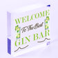 Best Gin Bar Sign Shabby Chic Home Bar Garden Summerhouse Sign Alcohol Gift