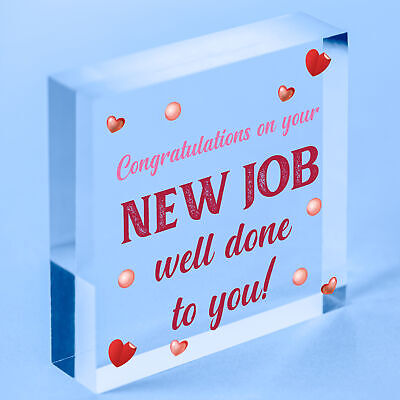 Congratulations New Job Leaving Gift Boss Friend Colleagues Good Luck Signs