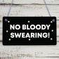 Funny Man Cave Sign Hanging Wall Plaque NO SWEARING Shed Sign Gift For Men