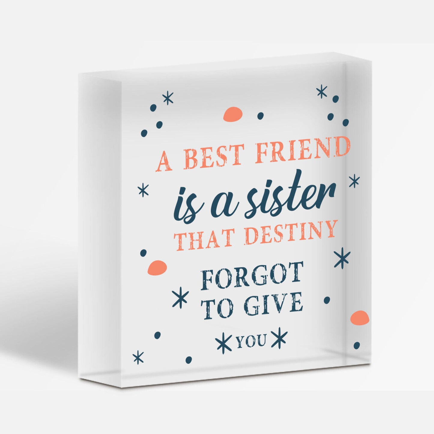 Birthday Friendship Best Friend Gift Acrylic Plaque Thank You Sign Keepsake