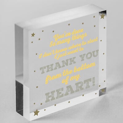 Thank You Gift For Men Women Wood Heart Friend Gift Teacher Assistant Volunteer