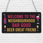 Beer Vodka Gin Sign Pub Home Bar Gift Man Cave Shed Garden Plaque FRIEND Gift