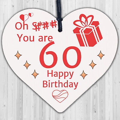 60th Birthday Gifts For Women 60th Birthday Gifts For Men Wooden Heart Keepsake