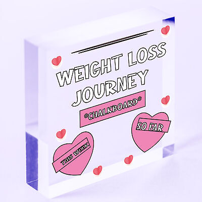 Weight Loss Tracker Chalkboard Journey Hanging Plaque Gift Slimming World Sign