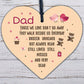 DAD Memorial Plaques Wood Heart Christmas Tree Bauble Ornament Decoration Sign