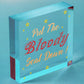 Put The Bloody Seat Down Novelty Wooden Hanging Plaque Bathroom Toilet Sign Gift