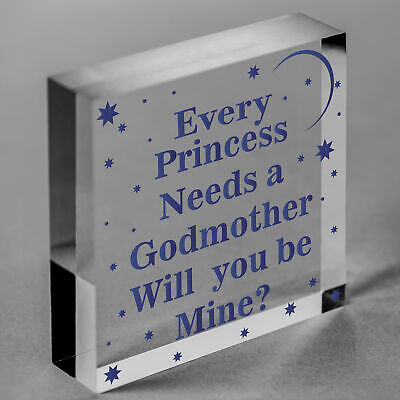 Will You Be My Godmother Plaque Godmother Wood Heart Godmother Asking Request