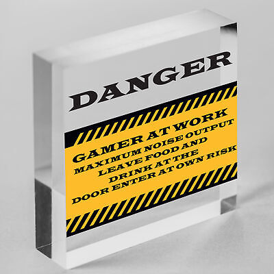 Funny Gaming Warning Sign Novelty Gaming Gifts For Boys Gamer Birthday Present