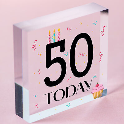 50th Birthday Wood Heart Gift Birthday Decoration 50th Birthday Gift For Him Her