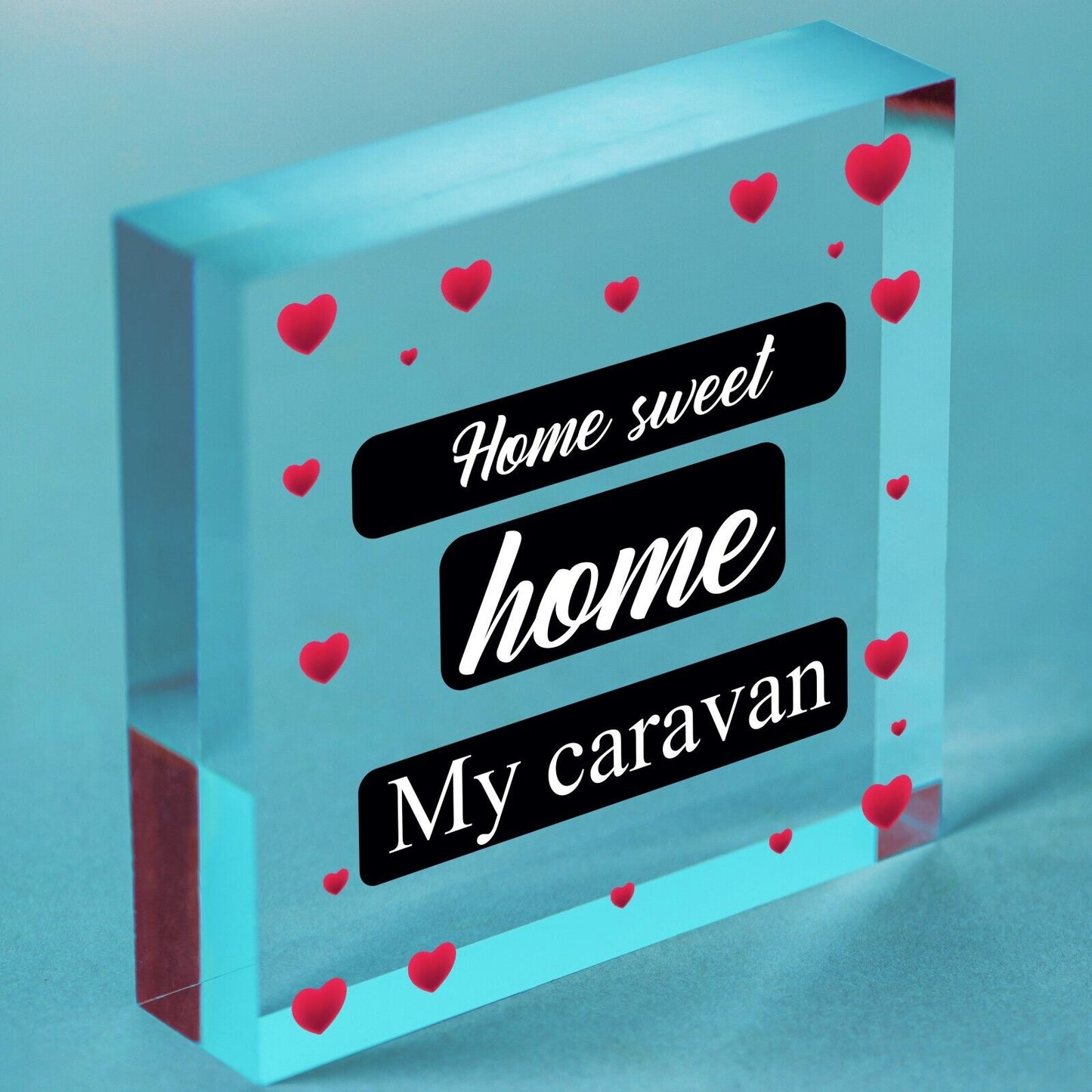 Caravan Home Sweet Home Wooden Plaque Funny Home Decor Shabby Chic Sign Gift