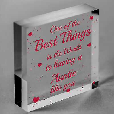 Best Auntie Gift For Birthday Christmas Engraved Heart Thank You Auntie Gift